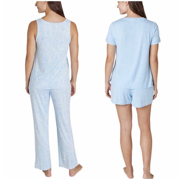 NWT Eddie Bauer Ladies 4-Piece Pajama Set BLUE - size XS - Picture 3 of 4